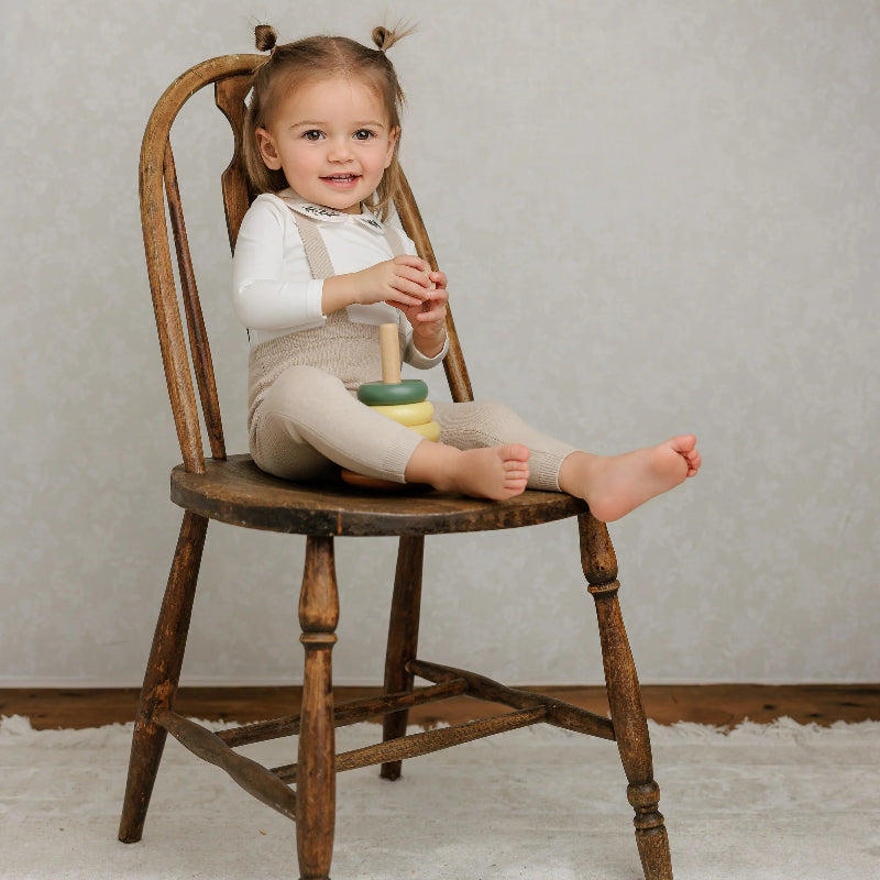 Knit Suspender Legging - Taupe