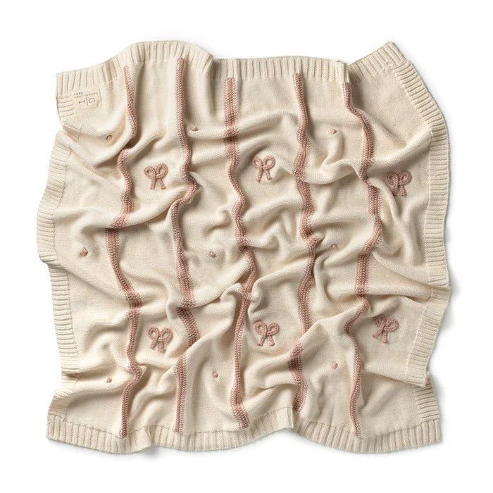 Mini Bow Blanket - Pink