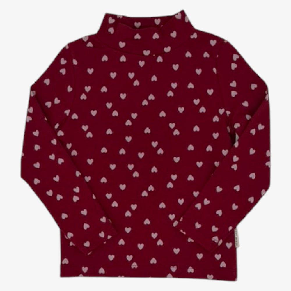 Heart Turtleneck - Burgundy