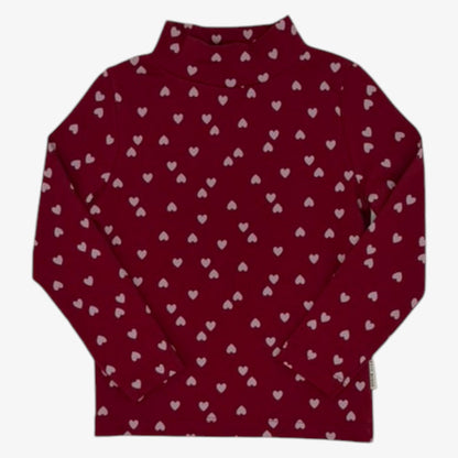 Heart Turtleneck - Burgundy