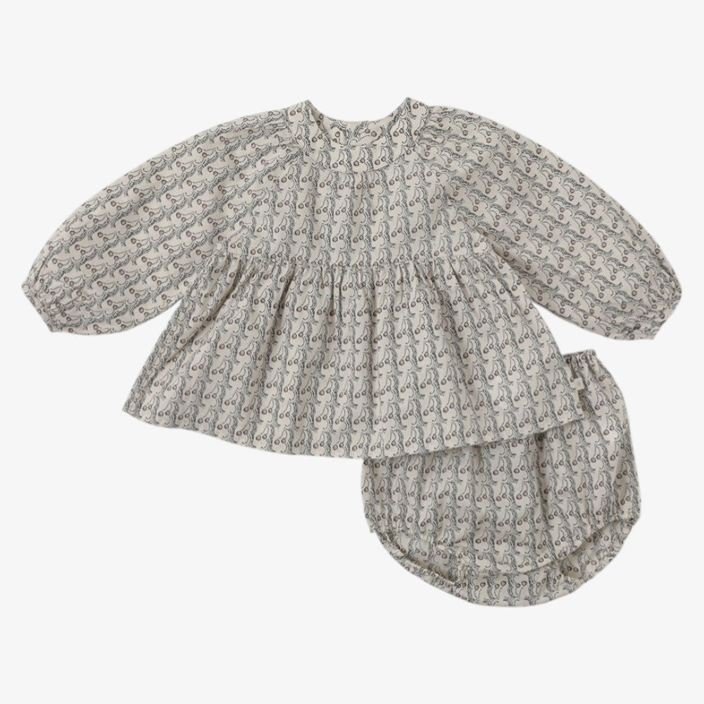 Cherry Dot Blouse And Bloomer - Pink