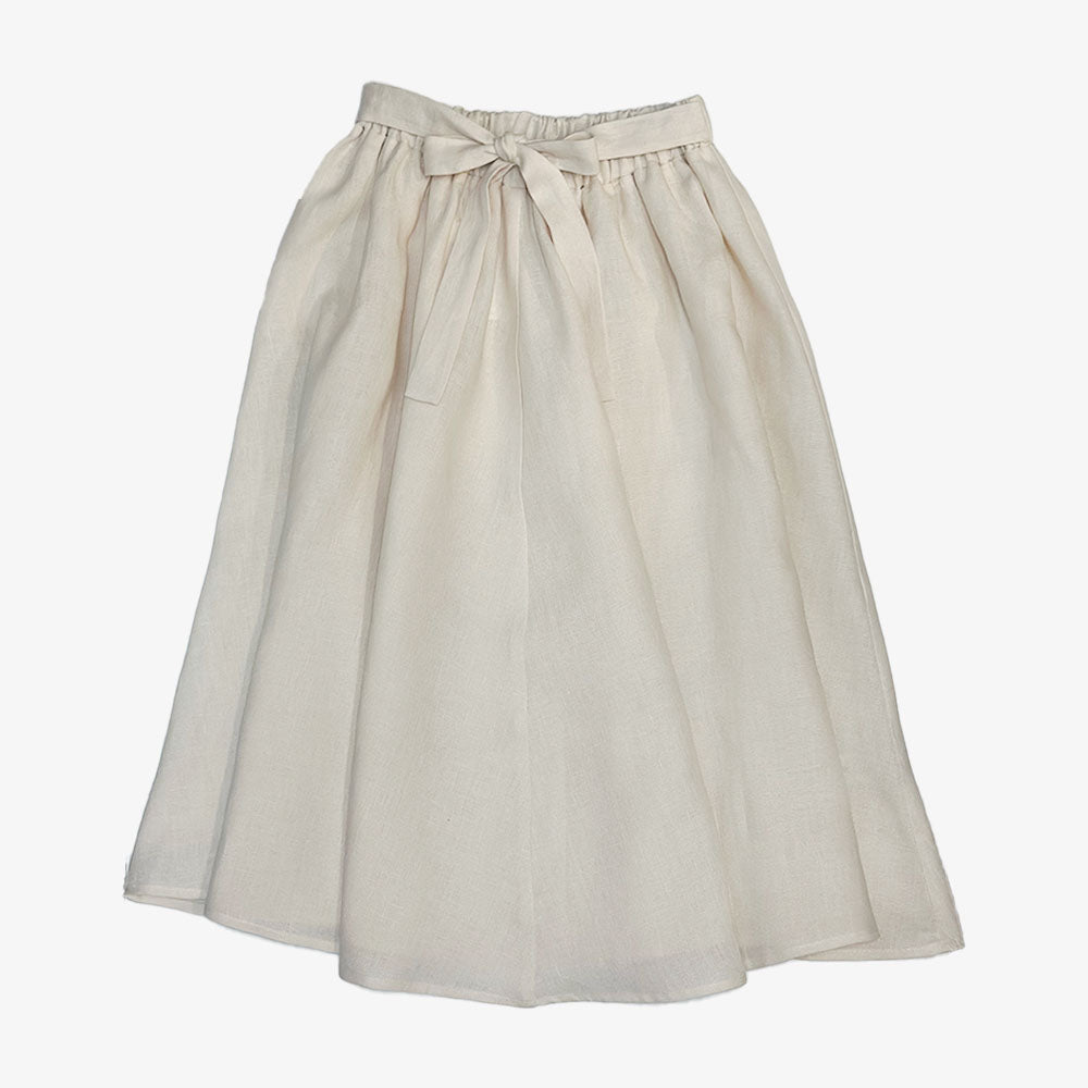 Paade Mode Linen Skirt - Milkwhite