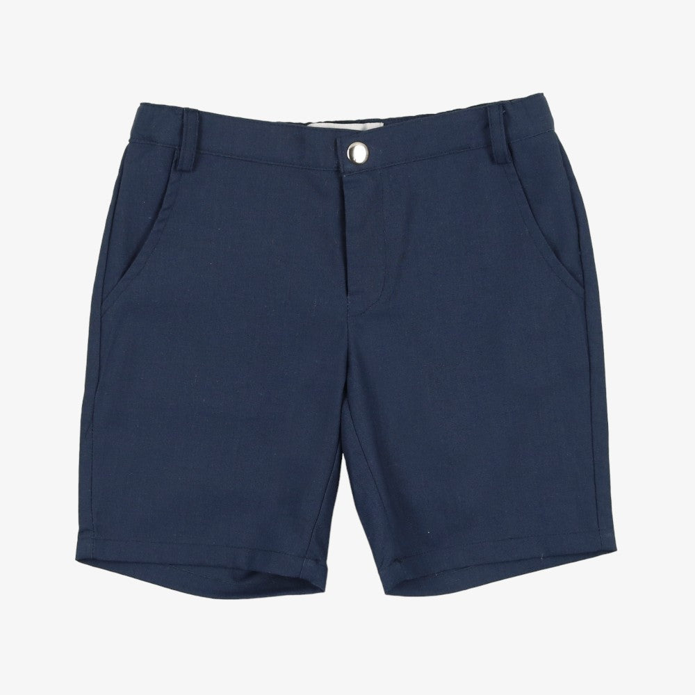 Linen Shorts - Navy Blue