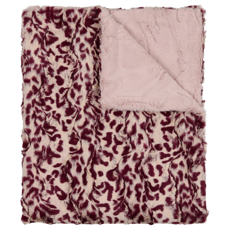Leopard Blanket - Plum/rose