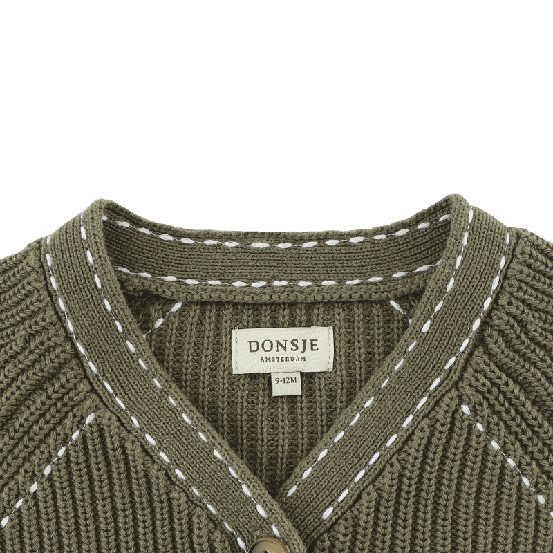 Khalan Cardigan - Stone Green
