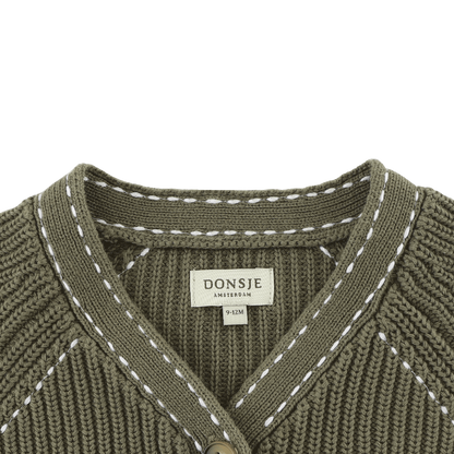 Khalan Cardigan - Stone Green