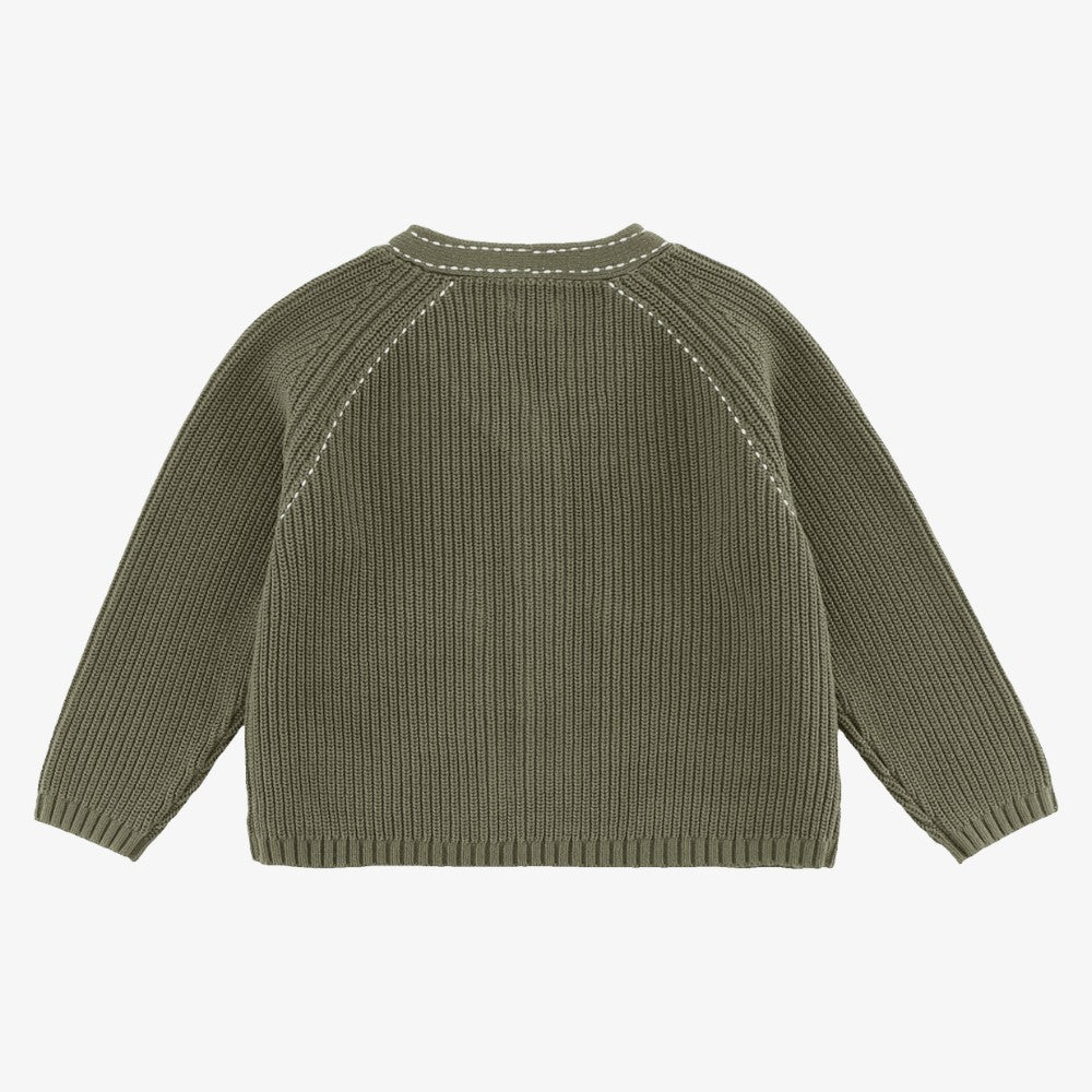 Khalan Cardigan - Stone Green
