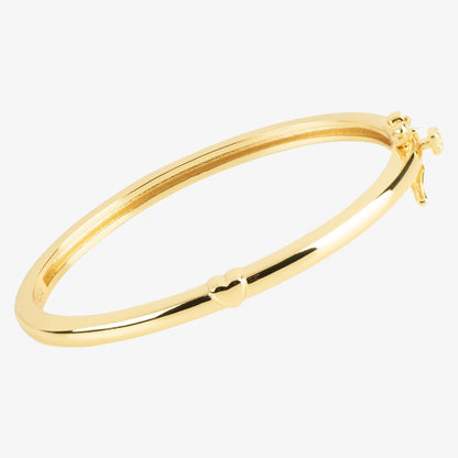 Gold Bangle With Heart - Gold