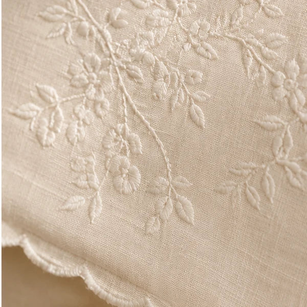 Embroidered Pouch - Ivory