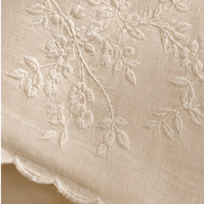 Embroidered Pouch - Ivory
