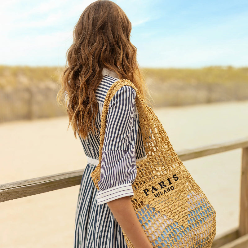 Striped Midi Dress - Blue