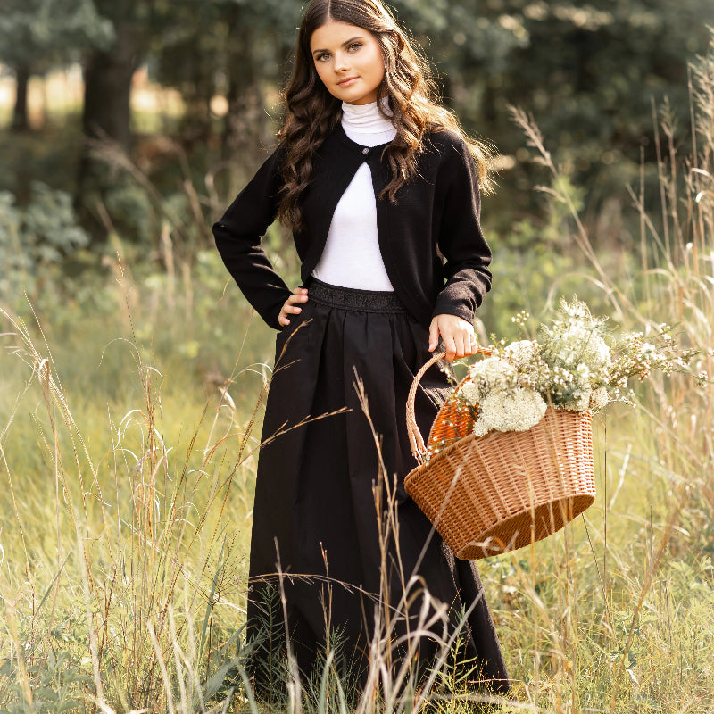 Signature Elastic Skirt - Black