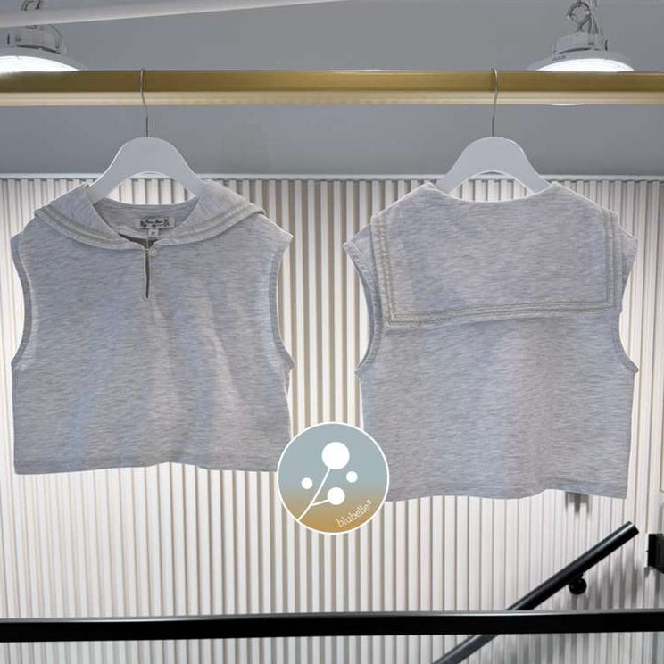 Marine Sleeveless Shirt - Oatmeal