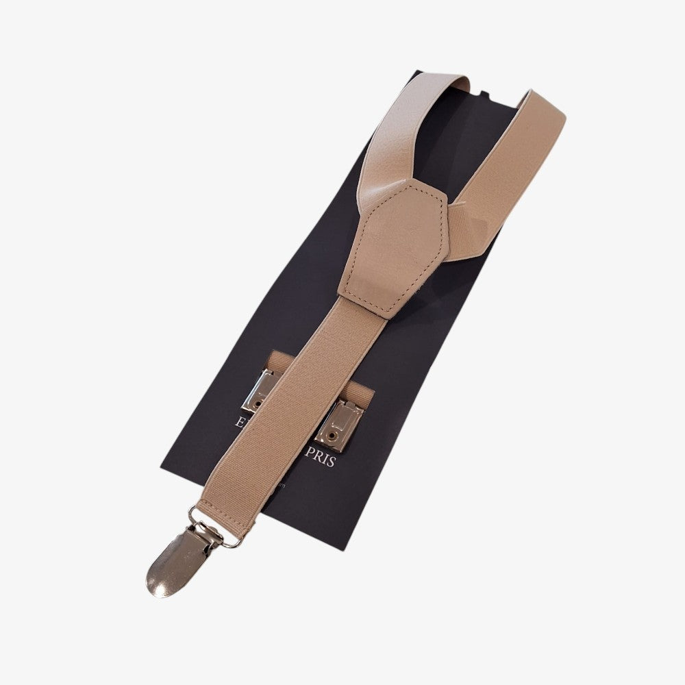 Suspenders Pants - Beige