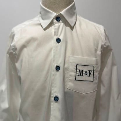 Shirt - White &amp; Blue