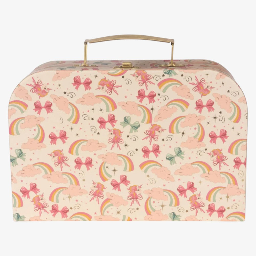 2 Pack Suitcase - Rainbow Bow