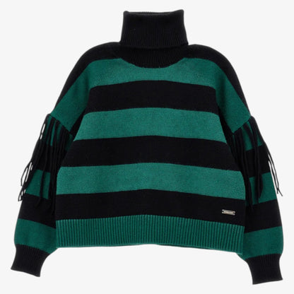 Knit Sweater - Black &amp; Green