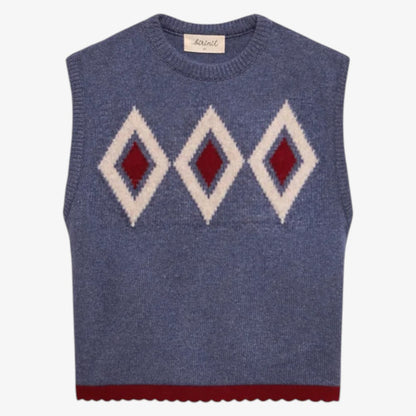 Argyle Knit Vest - Multi