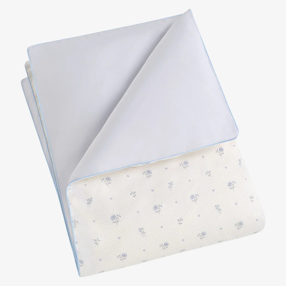 Baby Duvet Cover - Floral Blue