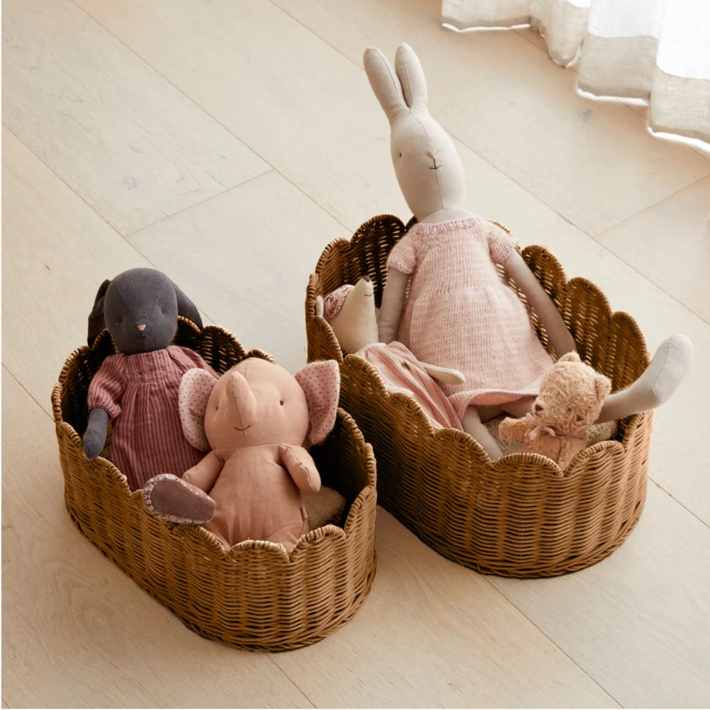 Belle Scallop Basket 2Pk - MOCCA