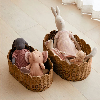Belle Scallop Basket 2Pk - MOCCA