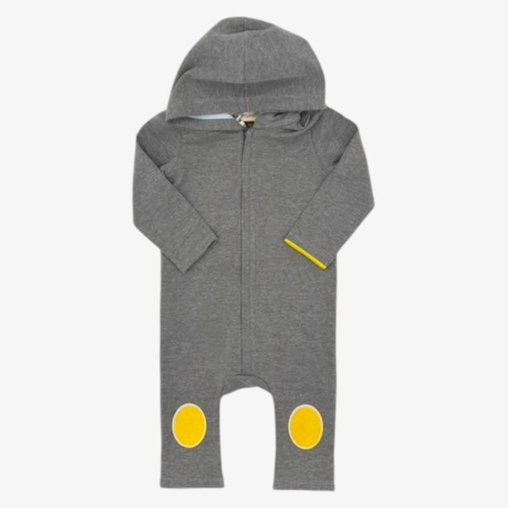 Hoodie Jumpsuit - Grey &amp; Sky Blue
