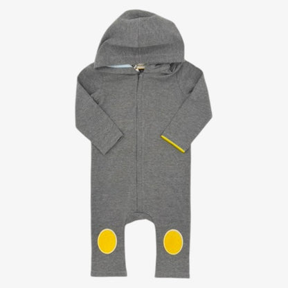 Hoodie Jumpsuit - Grey &amp; Sky Blue