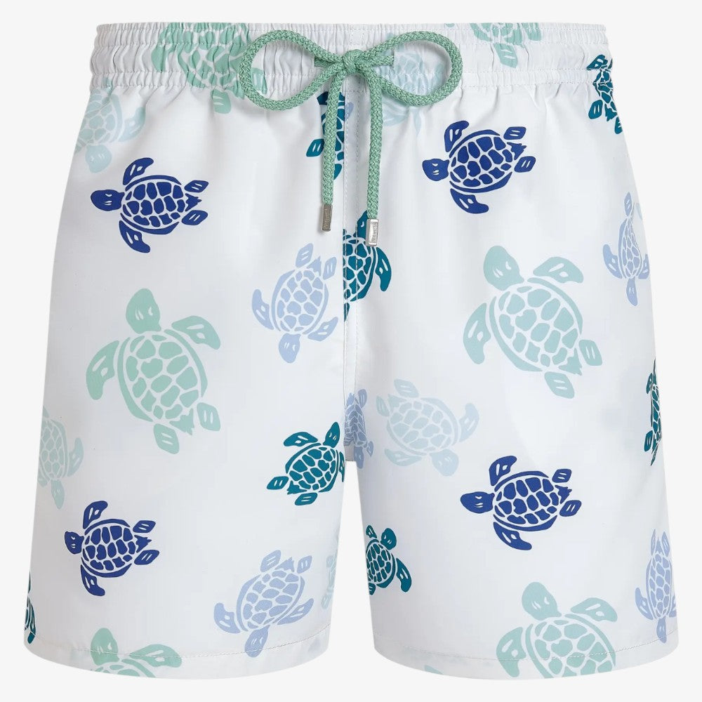 Mini Turtle Swim Shorts - White