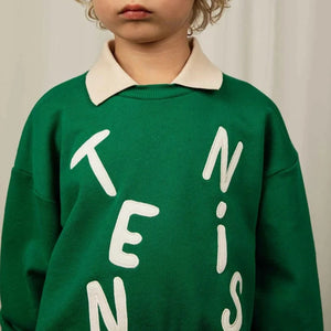 Teenis Application Collar Sweatdress - Green