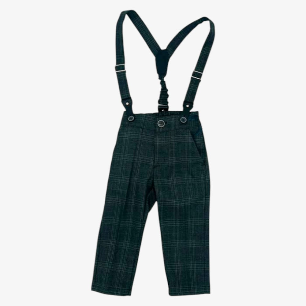 Suspender Pants - Black &amp; Green