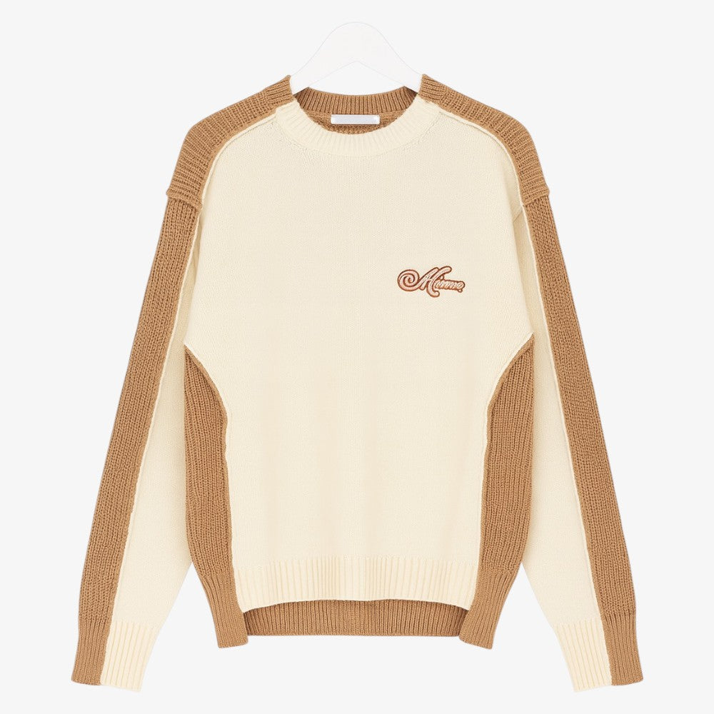 Signature Sweater - Cream/camel