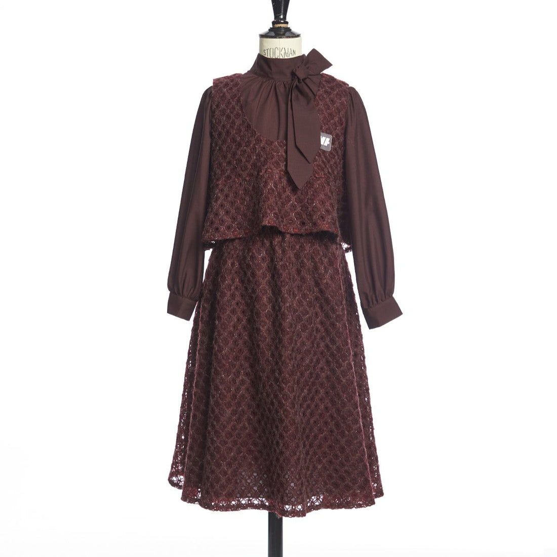Blouse With Bow - Burgundy
