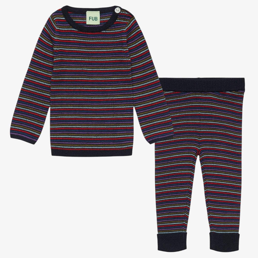 Rib Sweater And Legging - Multi Stripe
