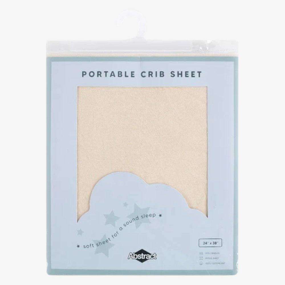Portable Crib Sheet - Cream