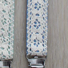 Crochet Paci Clip - Blue