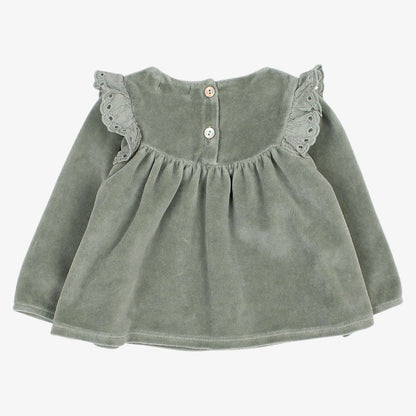 Velvet Sweatshirt And Leggings - Sage Green