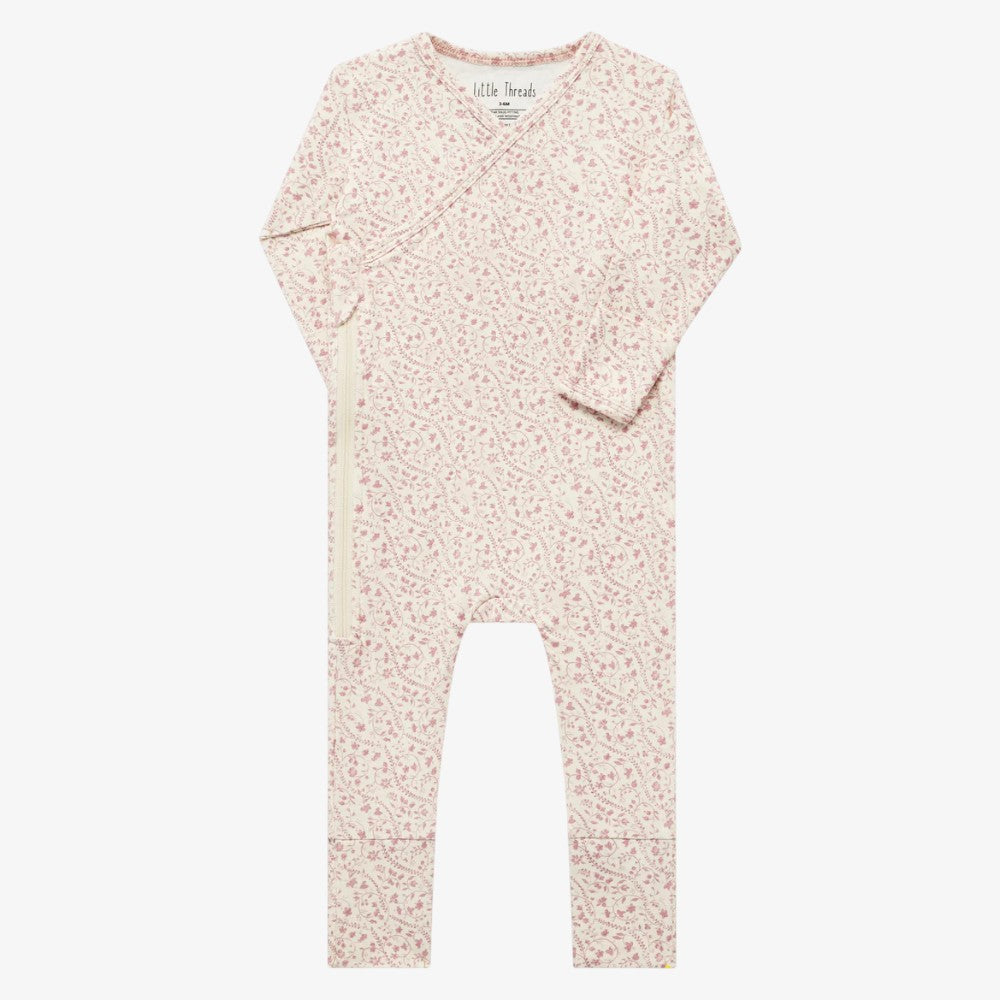 Bamboo Wrap Footie - Mauve Heirloom