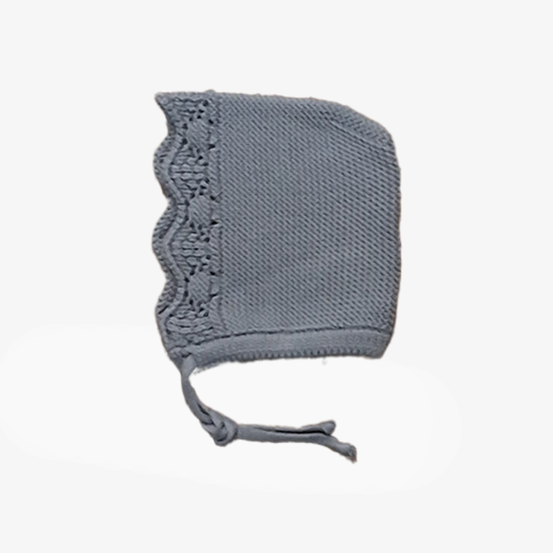 knit Bonnet - Dusty Blue