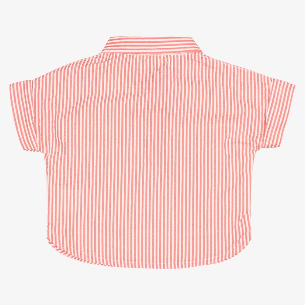 Stripe Shirt And Bloomer - Coral