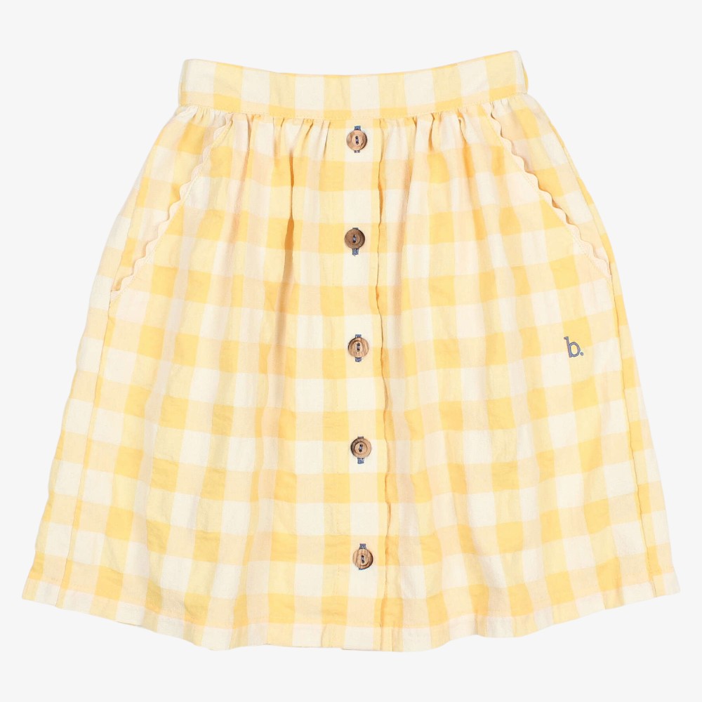 Gingham Midi Skirt - Sun