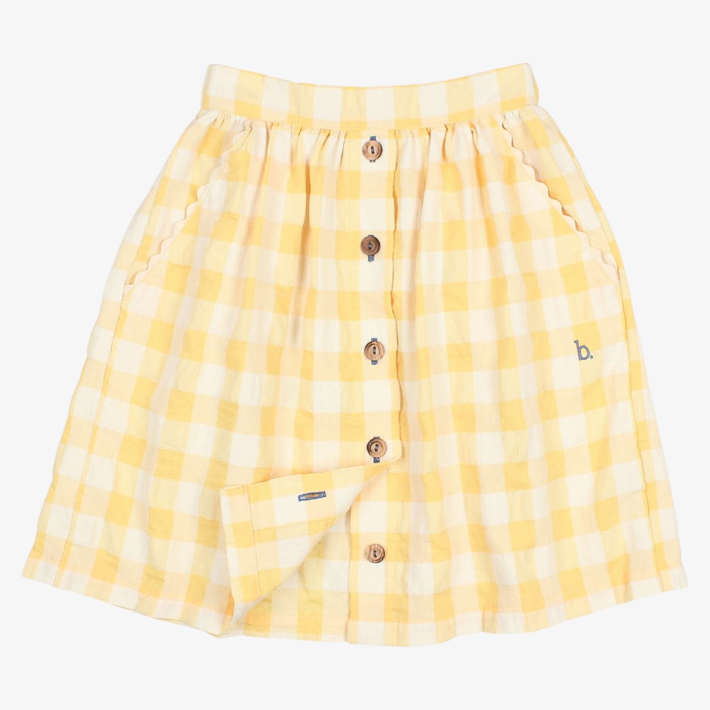 Gingham Midi Skirt - Sun