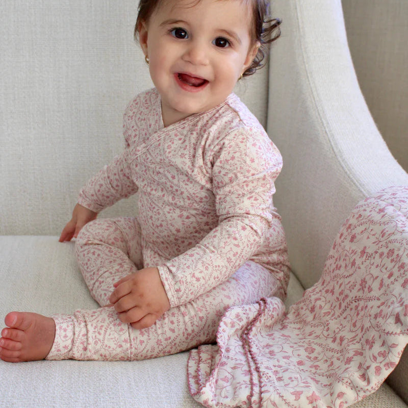 Bamboo Wrap Footie - Mauve Heirloom