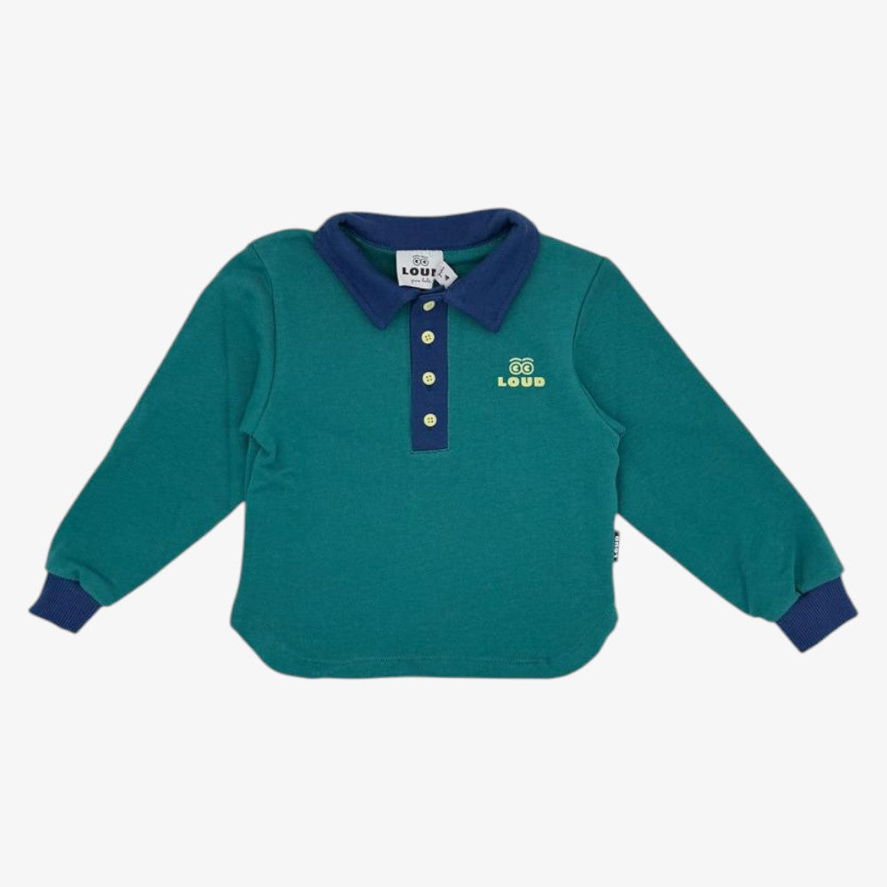 Color Block Polo - Green