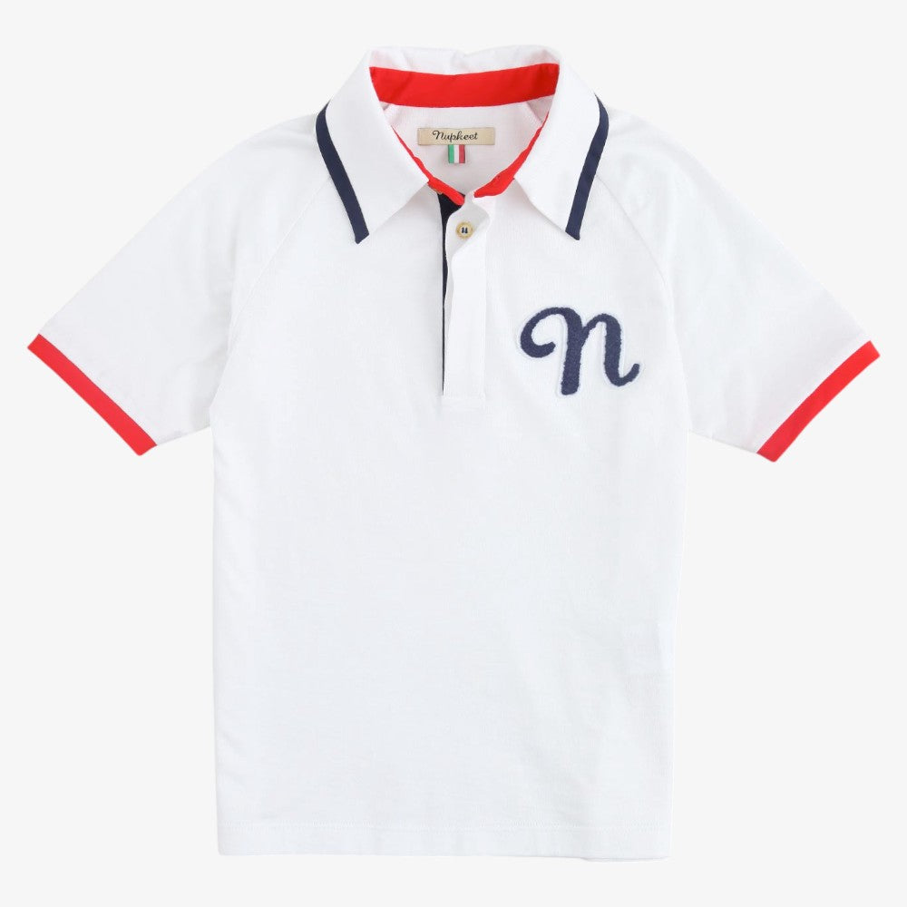Gibuti Polo - White&red