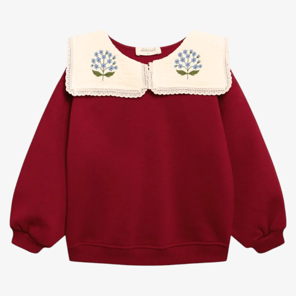 Embroidered Sweatshirt - Cherry