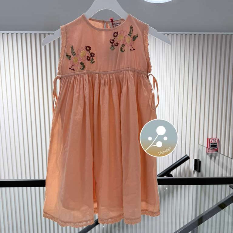 Embroidered Dress - Orange