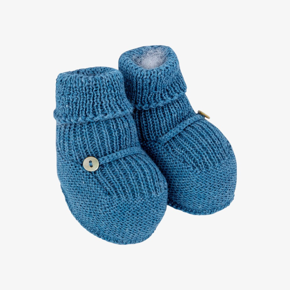 Knit Booties - Blue