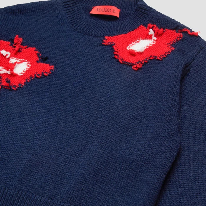 Flower Sweater - Evening Blue