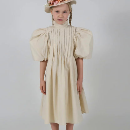 Harriet Pin Tuck Dress - Ivory