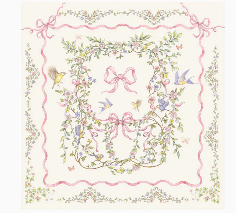 Muslin Blanket - Rose Ribbon